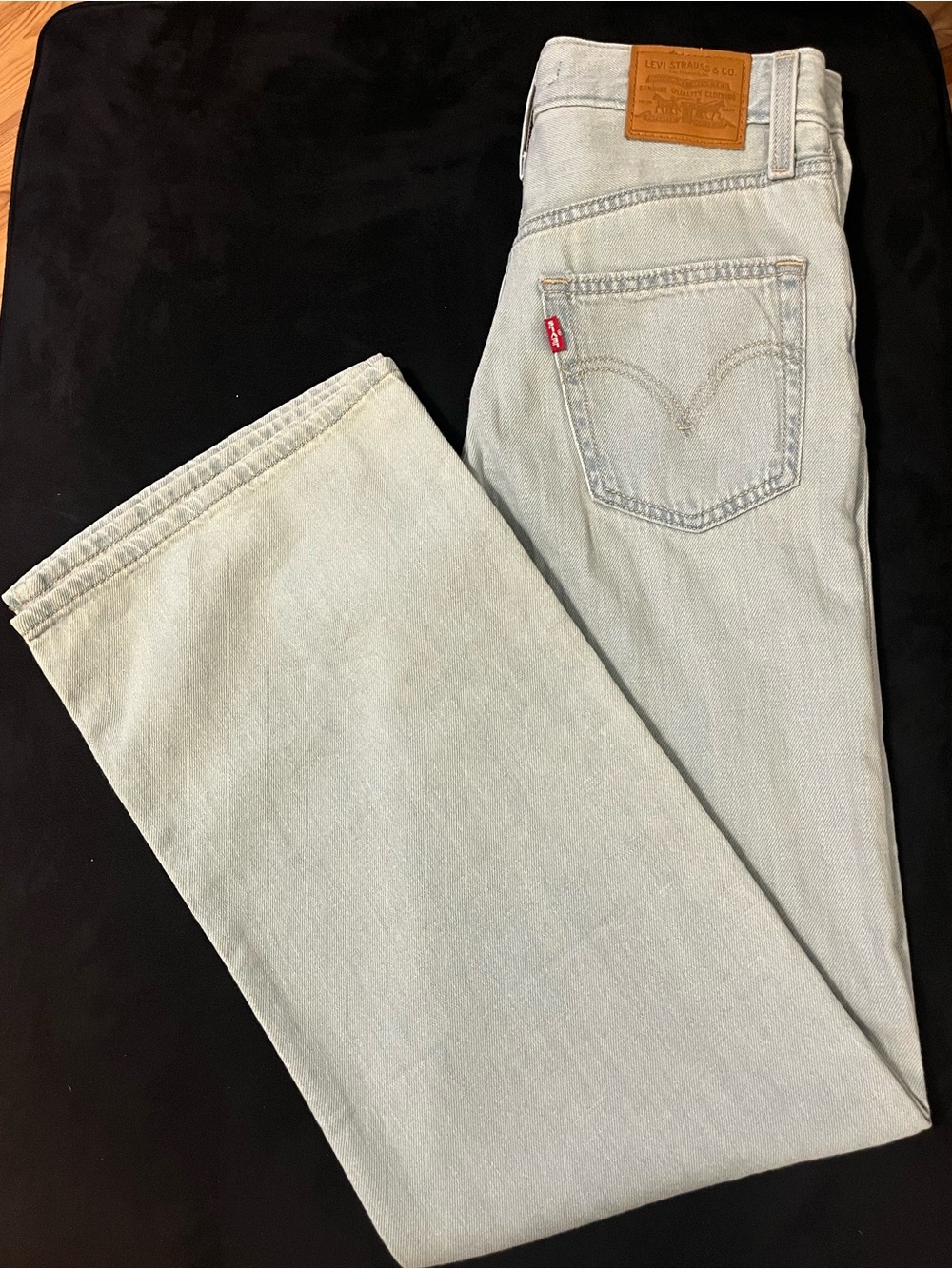 LEVI’s RIBCAGE WIDE LEG High Rise Linen and Denim Women’s Jeans - Picture 5 of 10